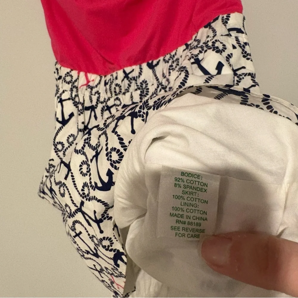 Lilly Pulitzer Esmeralda Dress strapless anchor dress in Ahoy There‎ pink small - Picture 7 of 7